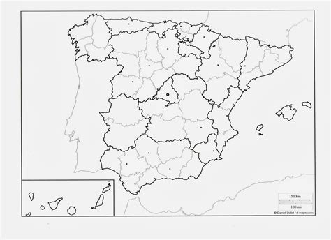 Nuestra Nave Tic Mapa Político Mudo De España