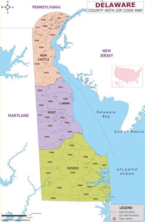 Delaware County Zip Codes Map