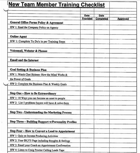 new hire training schedule template