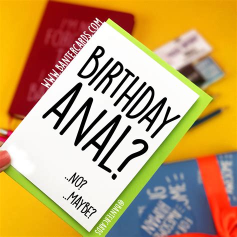 Birthday Anal Nomaybe Plain Fb Funny Cardsbanter Etsy
