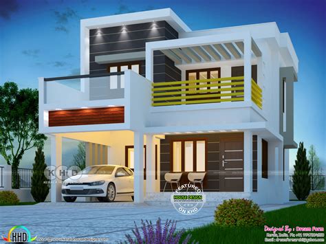 Modern design by alberto juarez and darin radac of novum architecture in los angeles. 1600 square feet 3 bedroom box type modern home - Kerala ...
