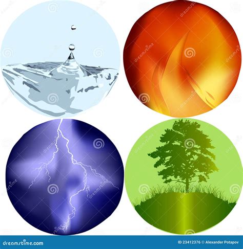 Four Elements Icons Royalty Free Stock Image Image 23412376