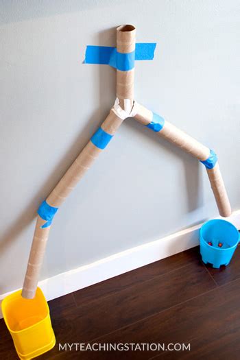 Create A Marble Race With Paper Towel Rolls