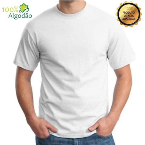 Camiseta Branca Básica Camisa 100 Algodão 301 Premium Alta Qualidade