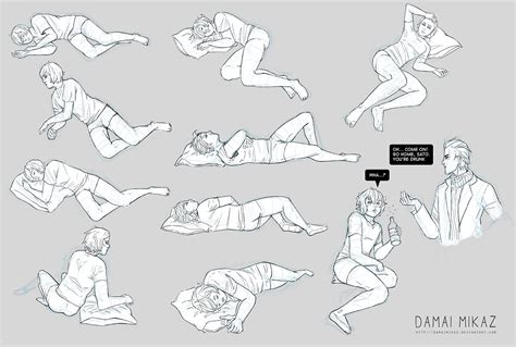 Sketchdump April 2016 Laying Poses By Damaimikaz On