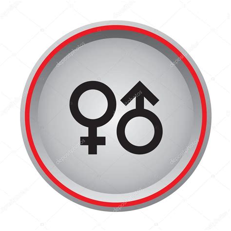 Símbolo Sexual Icono Botón Circular Vector Gráfico Vectorial