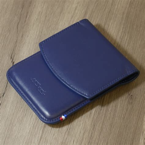 St Dupont Atelier Cl Leather Cigarillo Case Blue