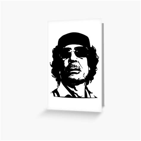 Muammar Gaddafi Greeting Card For Sale By Imaginary Bread Redbubble