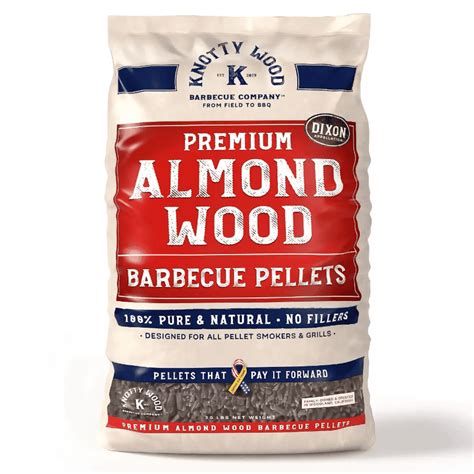 Knotty Wood Pure Almond Hardwood Bbq Pellets Lbs Pelheat