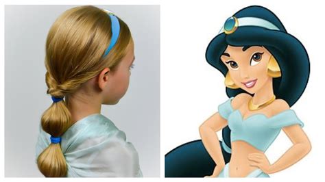 Princess Jasmine Hairstyle Halloween Tutorial 👸 Bubble Braid Party Hairstyle For Girls17
