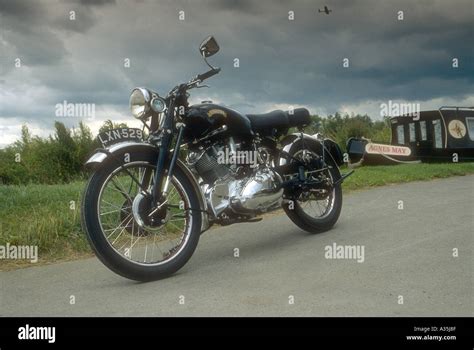 Vincent Comet Classic Motorcycle Stock Photo Alamy