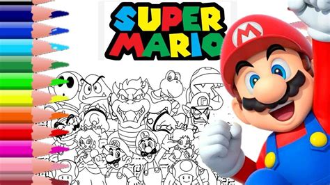 Coloring The Super Mario Bros. How to color Mario. - YouTube