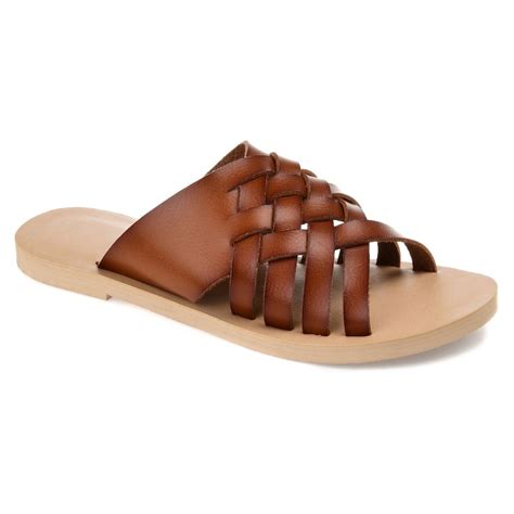 Journee Collection Danni Womens Sandals Size 55 Brown Vegan