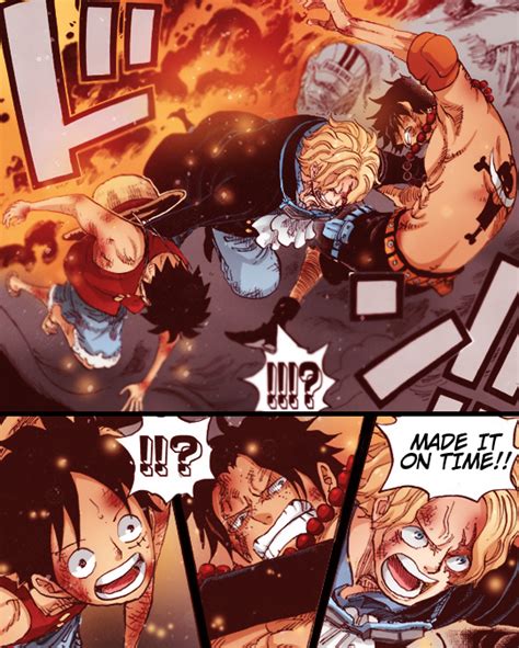 Sabo Saving Ace And Luffy From Akainu Colored By Mada654 On Deviantart