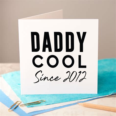 Dads will treasure these cards as they are made with their children's love! Personalised Foiled Daddy Cool Father's Day Card | oakdenedesigns.com