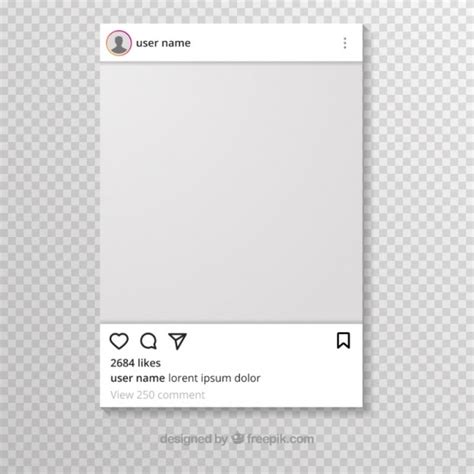 Instagram Post With Transparent Background Vector Free Download