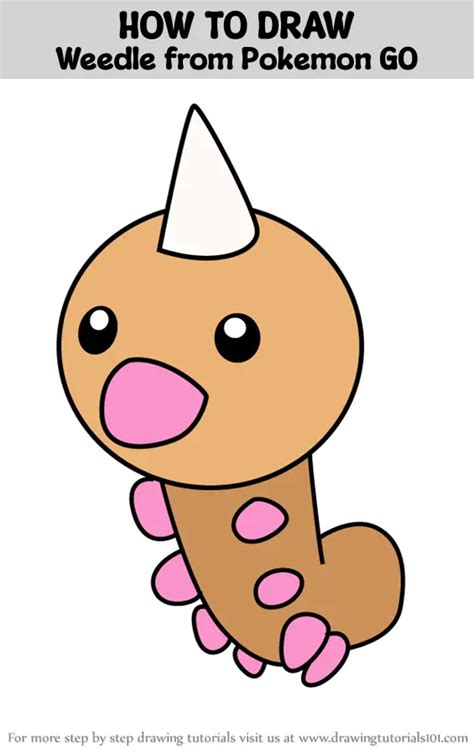 How To Draw Weedle From Pokemon Go Pokemon Go Step By Step