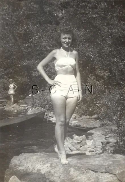 Org Vintage Large X S S Semi Nude Real Photo Bikini