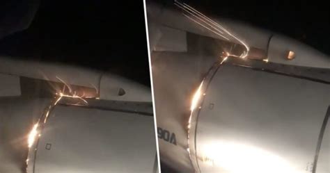 Airplane Engine Catches Fire Just After Take Off Photosvideo This