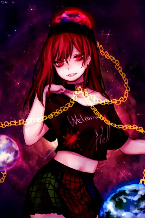 Safebooru 1girl Bare Shoulders Black Shirt Chain Clothes Writing