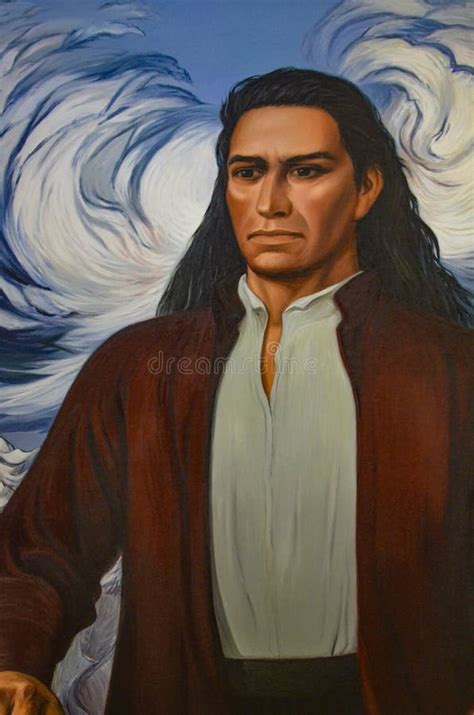 A Painting Of The Inca Leader Tupac Amaru Lima Peru Photo Stock