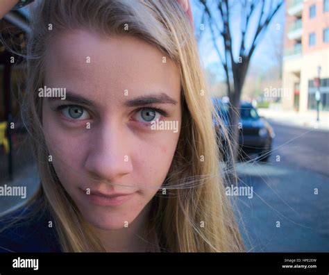 Woman Messy Blonde Hair Face Hi Res Stock Photography And Images Alamy