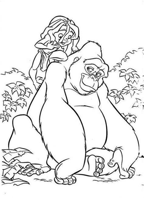 In this section, find a large selection of coloring pages king kong. Tarzan And Kerchak The King Kong Coloring Pages | Cartoon ...