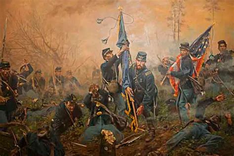 Civil War Union Soldiers In Battle