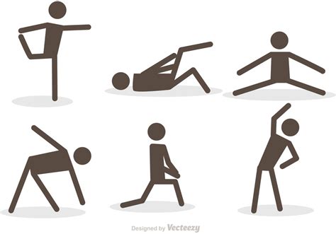 Workout Stick Figure Icons Vector Pack 89300 Vector Art At Vecteezy