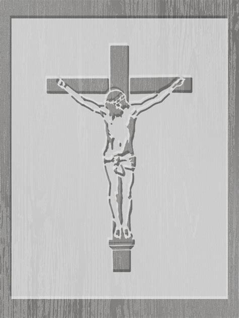 Jesus On The Cross Stencil A4 Stencil Heaven