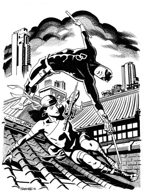Marvel Comics Of The 1980s Daredevil Vs Elektra In Japan By Chris Samnee