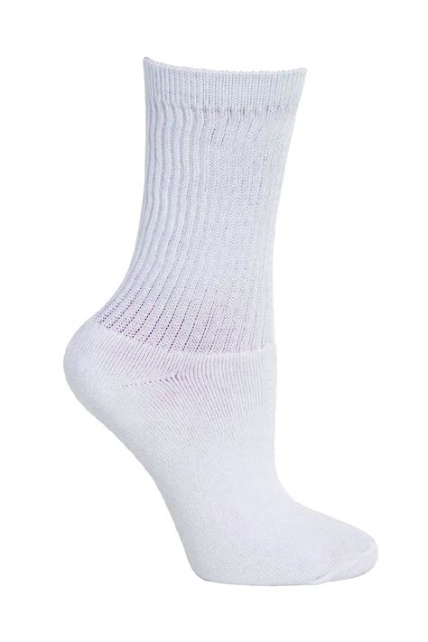 Plain White Crew Socks Gmd Activewear Australia