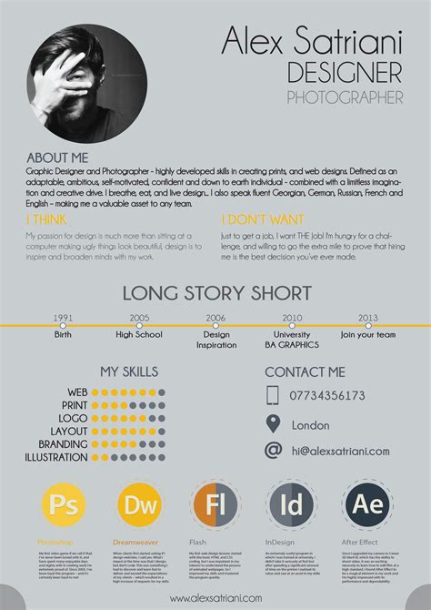 Graphic Design CV | Graphic design resume, Graphic design cv, Graphic resume
