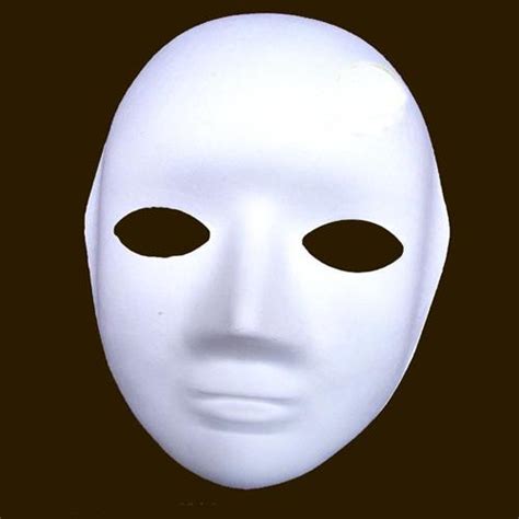 Paper Pulp Plain White Full Face Masks For Men Women Unpainted Blank
