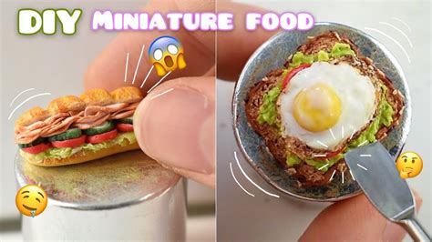 Diy Dollhouse Food Miniature 🍞 Polymer Clay Strawberrypuffcake Youtube