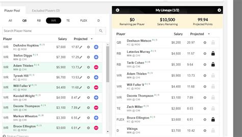 Anyone can create a contest and the winning lineup is shown once the contest expires. Fantasy Football Tools