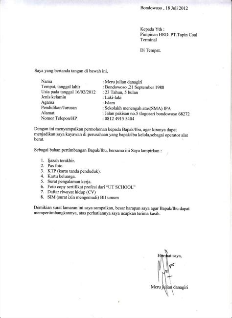 Contoh Cv Dan Surat Lamaran Kerja Untuk Lulusan Sma Surat Lamaran