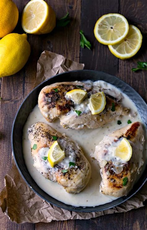 Crockpot lemon thyme chicken is a delicious and easy dinner to throw in your slow cooker before you head out to your day! Crock Pot Creamy Lemon Chicken | Recipe (With images ...