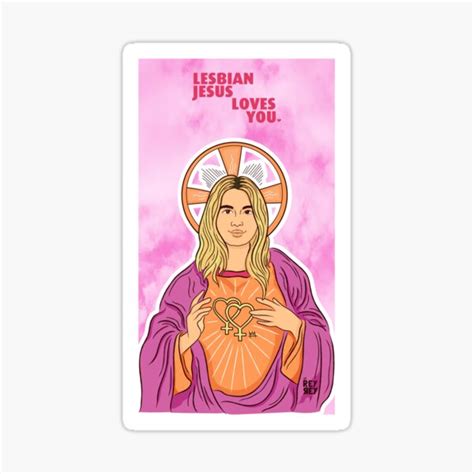 Lesbian Jesus Stamp Sticker For Sale By Reyreypelcastre Redbubble