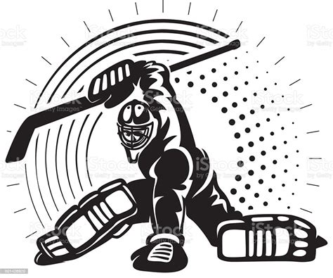 Jetzt die vektorgrafik comic bär spielen eishockey herunterladen. Eishockeytorwart Stock Vektor Art und mehr Bilder von ...