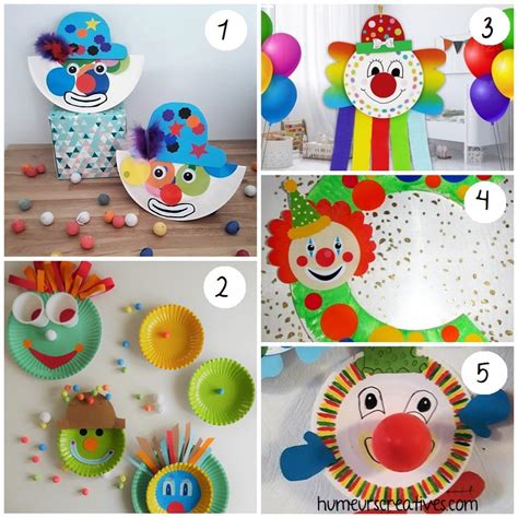 23 Bricolages De Clowns à Faire Avec Les Enfants Humeurs Créatives