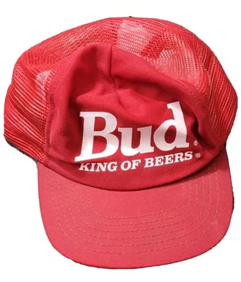 VINTAGE BUDWEISER BUD King Of Beers 1980s Party Trucker Snapback Hat