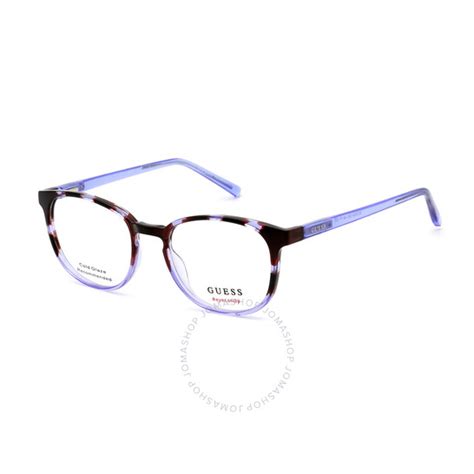 Guess Unisex Purple Round Eyeglass Frames Gu300908349 664689952649 Eyeglasses Jomashop