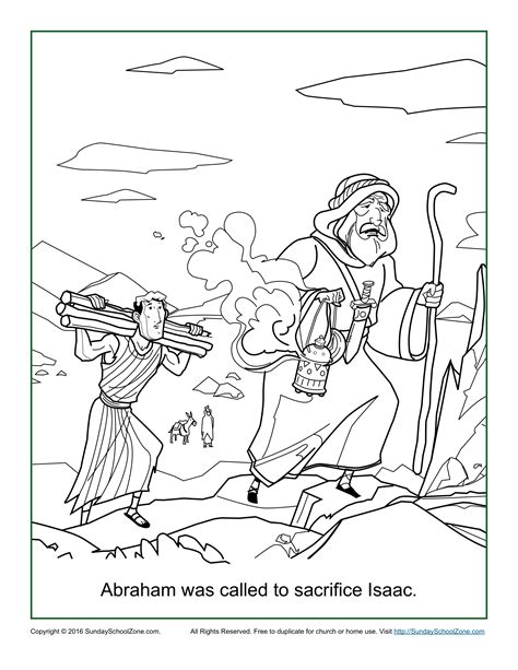 Clip art isaac and rebekah coloring pages breadedcat free and. Abraham Was Called to Sacrifice Isaac Coloring Page ...