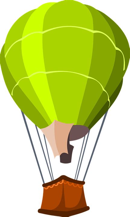 Hot Air Balloon Flying Free Vector Graphic On Pixabay