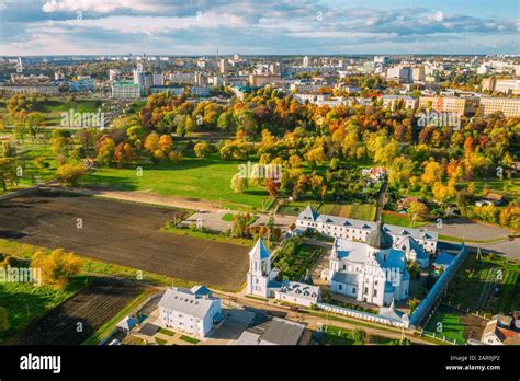 Mahiliou Belarus Mogilev Cityscape With Famous Landmark St Nicholas