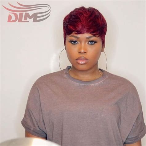 Beauty salon style, for the most popular bumped looks. Hot Red Hair 28 Pcs Short Hair Weave With Free Closure 4 ...