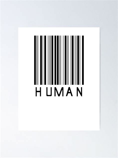 Human Barcode Poster By Jstuartart Redbubble