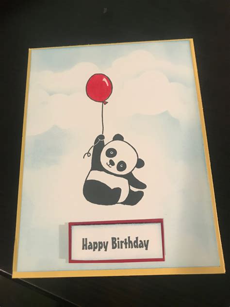 Birthday Card Using Stampin Up Party Pandas Panda Birthday Cards