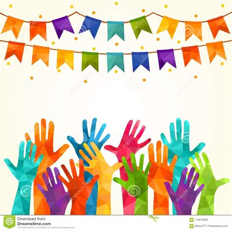 Hd wallpapers and background images. Colorful Up Hands. Vector Illustration, An Association ...